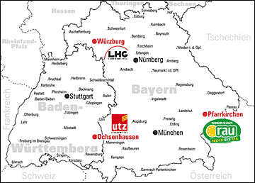 Liefergebiete Süddeutschland
