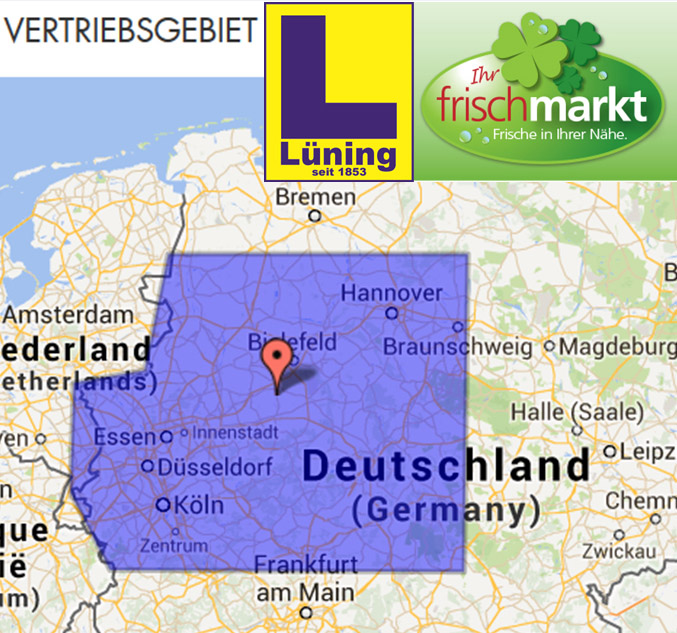 Nordrhein-Westfalen, Süd-Niedersachsen und Nord-Hessen gehören zum Lüning-Vertriebsgebiet
